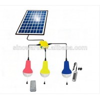 Newest indoor solar lighting system 10W portable solar lighting kits with charger function